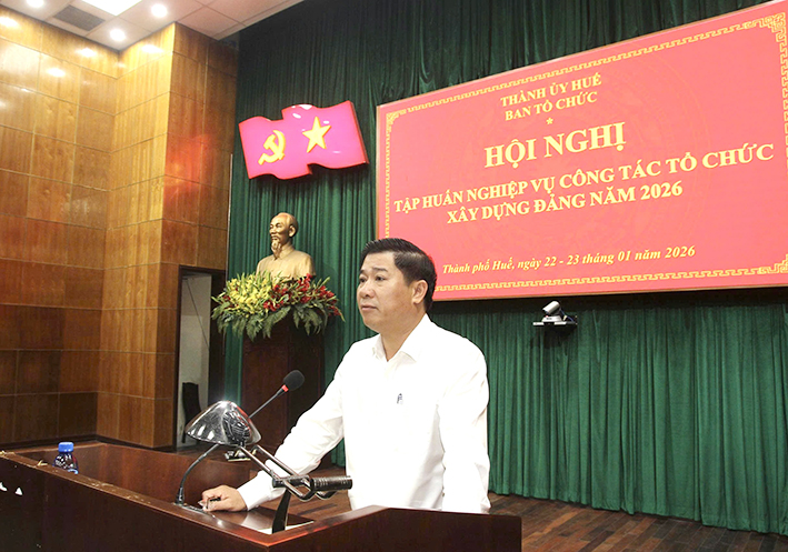 Ban Tổ chức Thành ủy tổ chức Hội nghị tập huấn nghiệp vụ công tác xây dựng Đảng