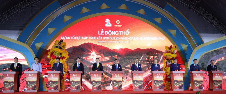 Phó Thủ tướng Nguyễn Văn Thắng dự lễ động thổ Dự án tổ hợp cáp treo kết hợp du lịch văn hóa lịch sử Điện Biên Phủ