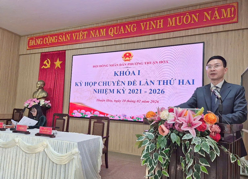 Phường Thuận Hóa: Tổ chức kỳ họp chuyên đề lần thứ 2 và tổng kết hoạt động HĐND phường khóa I, nhiệm kỳ 2021 - 2026