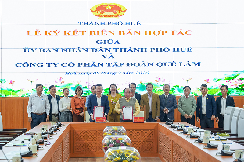 UBND Thành phố Huế ký kết hợp tác phát triển nông nghiệp hữu cơ, tuần hoàn với Tập đoàn Quế Lâm