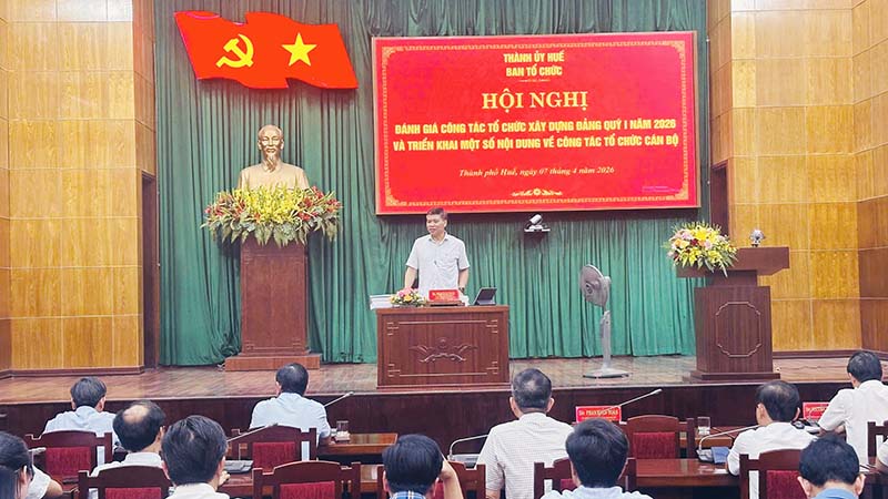 Ban Tổ chức Thành ủy tổ chức Hội nghị giao ban công tác tổ chức xây dựng Đảng quý I năm 2026