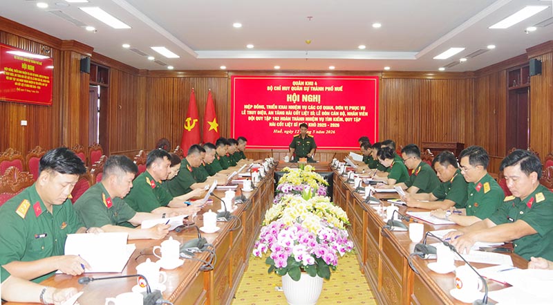 Bộ CHQS thành phố Huế tập trung làm tốt công tác chuẩn bị tổ chức lễ truy điệu, an táng hài cốt liệt sĩ và đón Đội quy tập 192 về nước