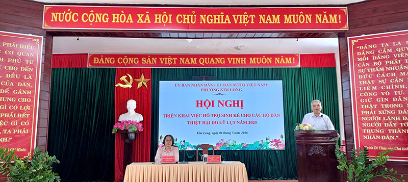 Phường Kim Long: Triển khai giải pháp hỗ trợ sinh kế cho người dân bị ảnh hưởng do lũ lụt năm 2025