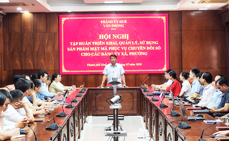 Văn phòng Thành ủy tổ chức tập huấn triển khai, quản lý, sử dụng sản phẩm mật mã