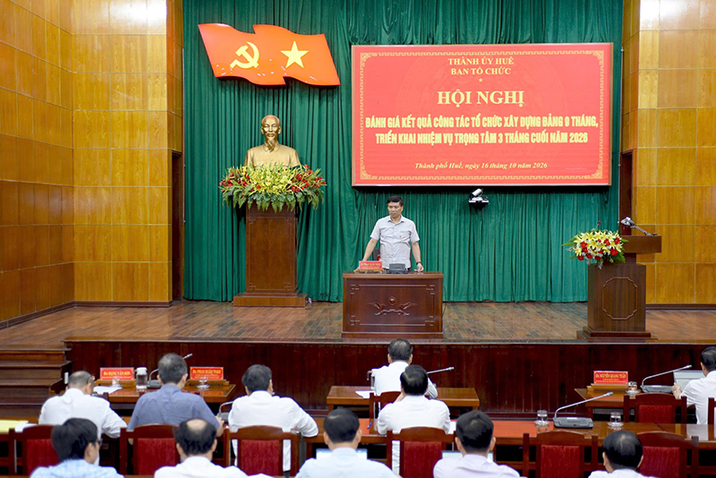 Đẩy mạnh công tác tổ chức xây dựng Đảng trong 3 tháng cuối năm 2026